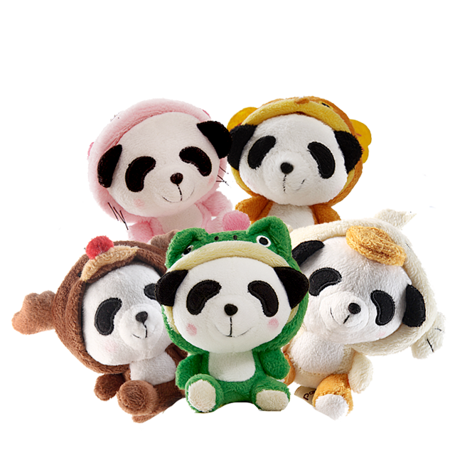 熊猫屋毛绒熊猫公仔小号挂件随身玩偶可爱动物玩具