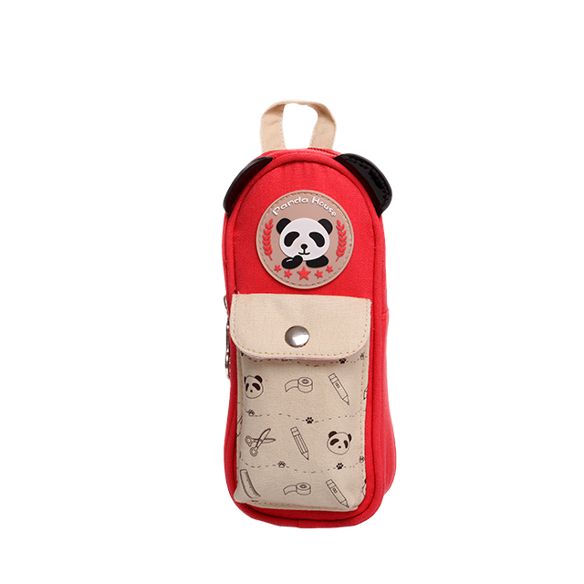 熊猫屋天天向上笔袋简约大容量 儿童创意文具包小学生夹层文具袋